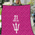 Caribbean Cricket Barbados Custom Quilt Strike of the Tridents Pink Fury - Wonder Print Shop