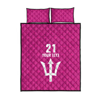 Caribbean Cricket Barbados Custom Quilt Bed Set Strike of the Tridents Pink Fury - Wonder Print Shop