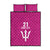Caribbean Cricket Barbados Custom Quilt Bed Set Strike of the Tridents Pink Fury - Wonder Print Shop