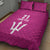 Caribbean Cricket Barbados Custom Quilt Bed Set Strike of the Tridents Pink Fury - Wonder Print Shop