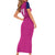 Caribbean Cricket Barbados Custom Short Sleeve Bodycon Dress Strike of the Tridents Pink Fury - Wonder Print Shop
