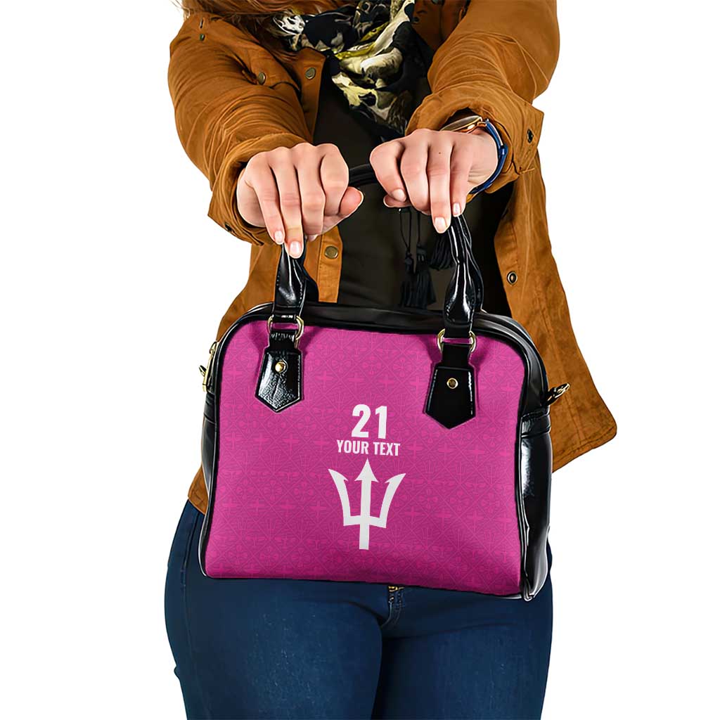 Caribbean Cricket Barbados Custom Shoulder Handbag Strike of the Tridents Pink Fury - Wonder Print Shop