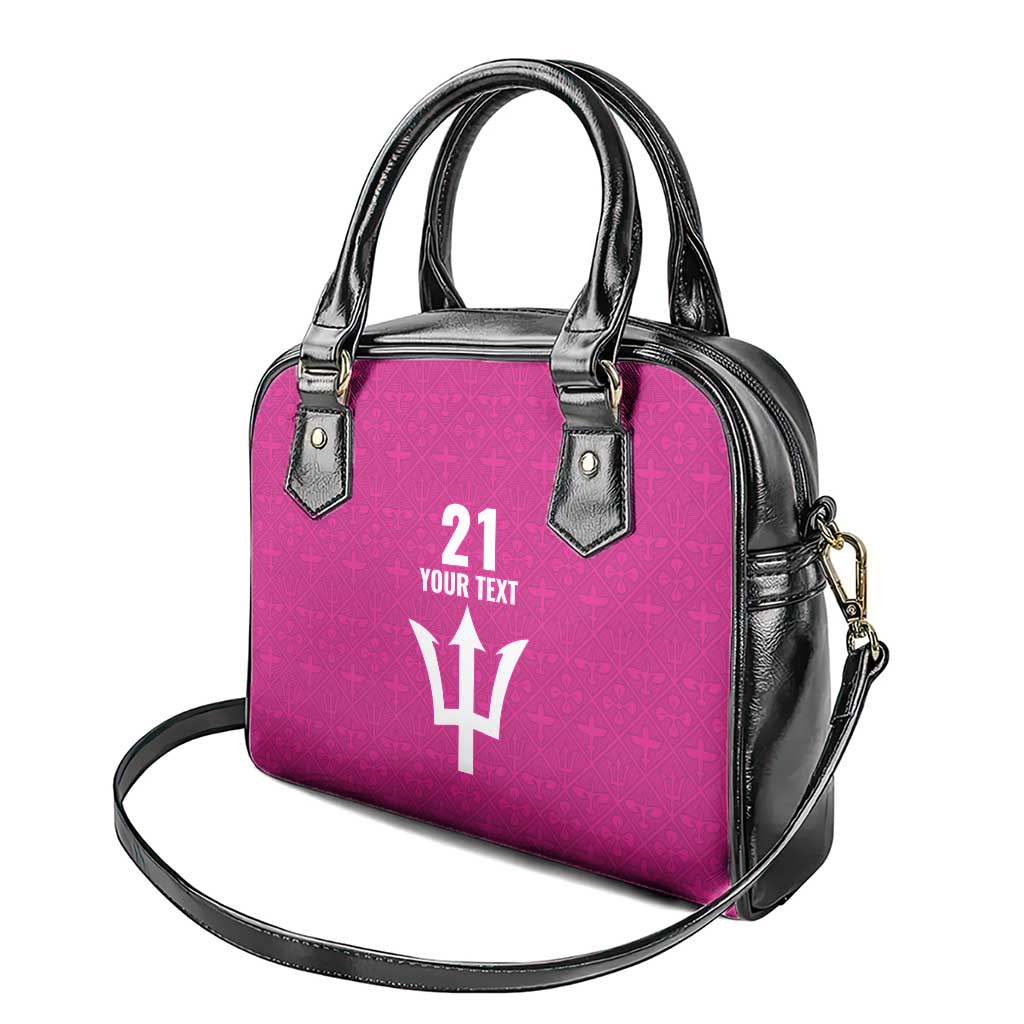 Caribbean Cricket Barbados Custom Shoulder Handbag Strike of the Tridents Pink Fury - Wonder Print Shop