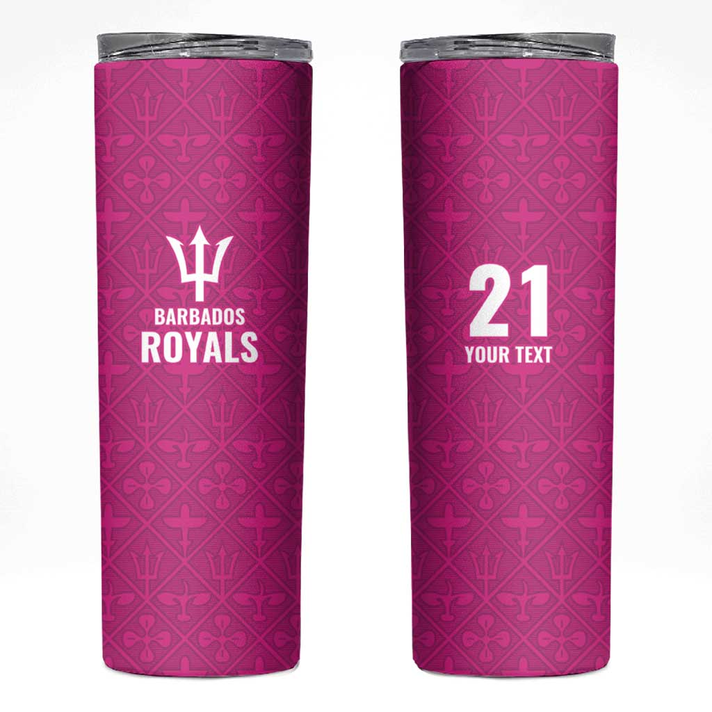 Caribbean Cricket Barbados Custom Skinny Tumbler Strike of the Tridents Pink Fury - Wonder Print Shop