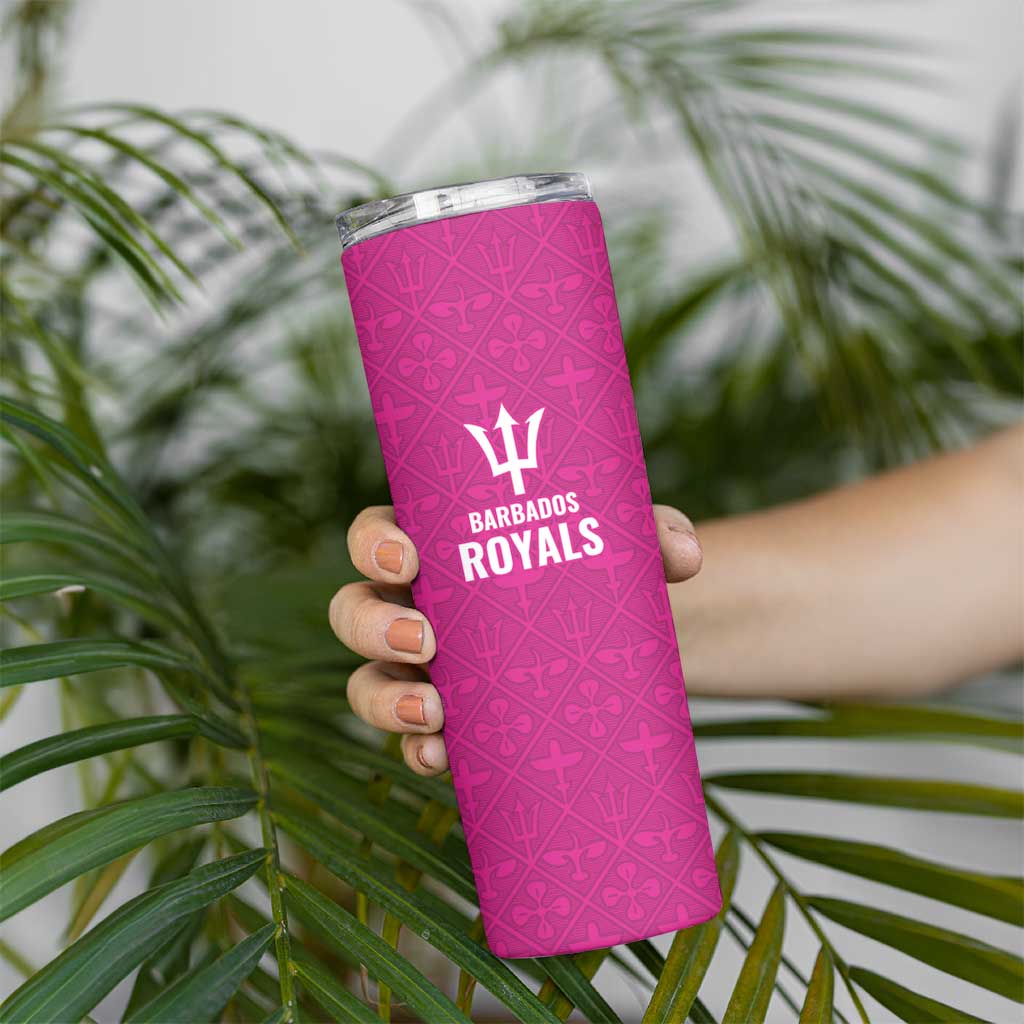 Caribbean Cricket Barbados Custom Skinny Tumbler Strike of the Tridents Pink Fury - Wonder Print Shop