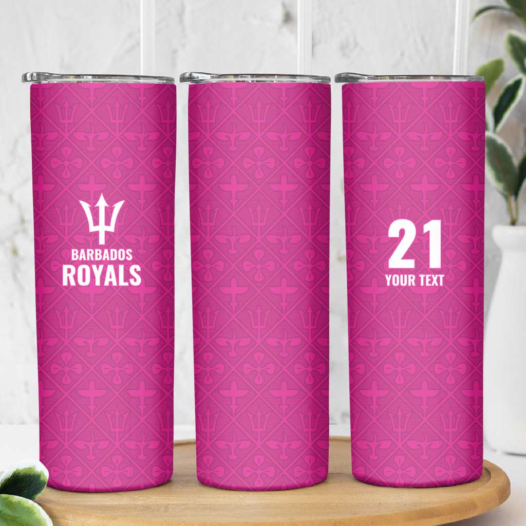 Caribbean Cricket Barbados Custom Skinny Tumbler Strike of the Tridents Pink Fury - Wonder Print Shop