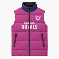 Caribbean Cricket Barbados Custom Sleeveless Puffer Jacket Strike of the Tridents Pink Fury - Wonder Print Shop