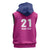 Caribbean Cricket Barbados Custom Sleeveless Zip Hoodie Strike of the Tridents Pink Fury - Wonder Print Shop