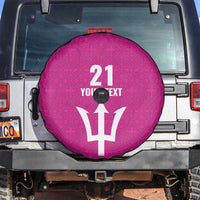 Caribbean Cricket Barbados Custom Spare Tire Cover Strike of the Tridents Pink Fury - Wonder Print Shop