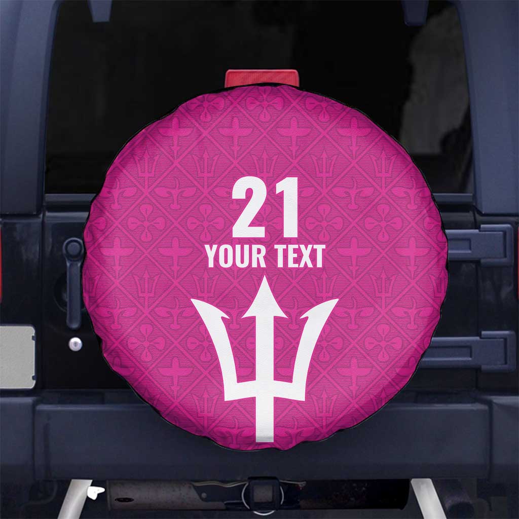Caribbean Cricket Barbados Custom Spare Tire Cover Strike of the Tridents Pink Fury - Wonder Print Shop