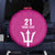 Caribbean Cricket Barbados Custom Spare Tire Cover Strike of the Tridents Pink Fury - Wonder Print Shop