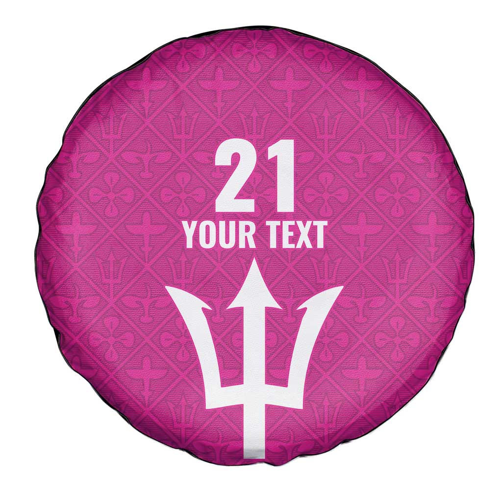 Caribbean Cricket Barbados Custom Spare Tire Cover Strike of the Tridents Pink Fury - Wonder Print Shop