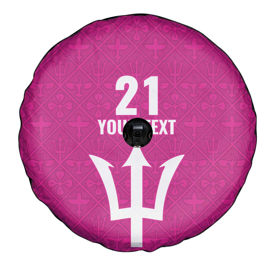 Caribbean Cricket Barbados Custom Spare Tire Cover Strike of the Tridents Pink Fury - Wonder Print Shop