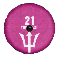 Caribbean Cricket Barbados Custom Spare Tire Cover Strike of the Tridents Pink Fury - Wonder Print Shop