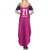 Caribbean Cricket Barbados Custom Summer Maxi Dress Strike of the Tridents Pink Fury - Wonder Print Shop
