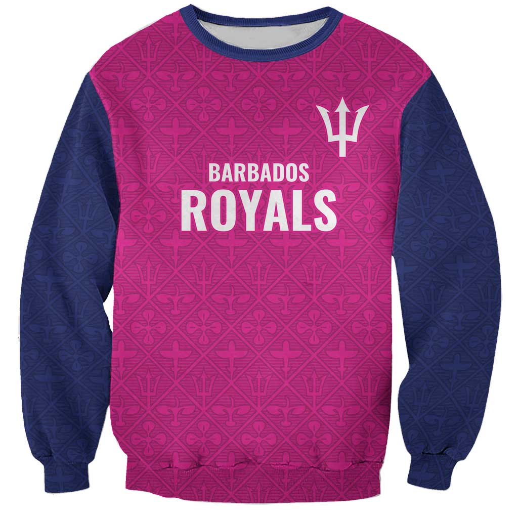 Caribbean Cricket Barbados Custom Sweatshirt Strike of the Tridents Pink Fury - Wonder Print Shop