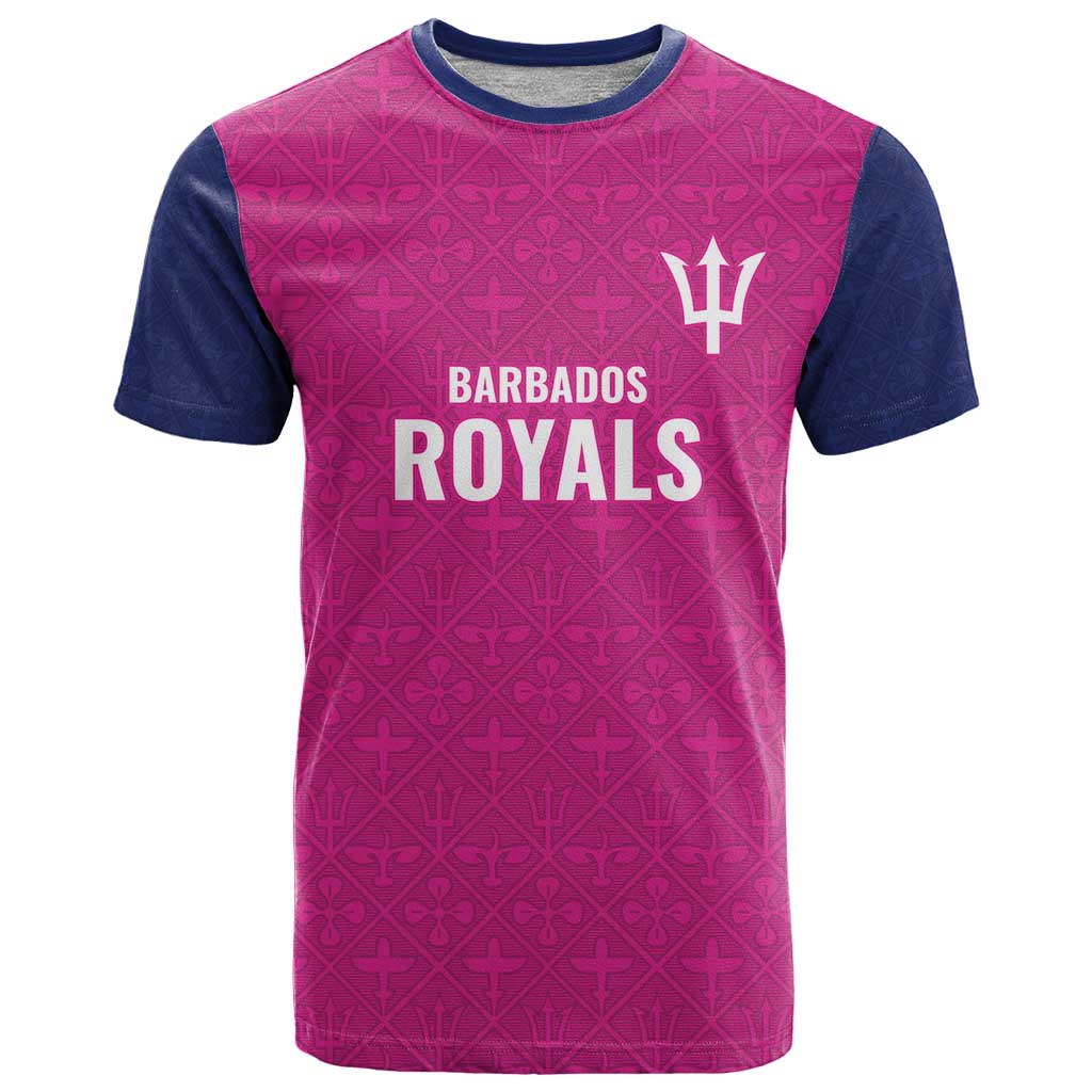 Caribbean Cricket Barbados Custom T Shirt Strike of the Tridents Pink Fury - Wonder Print Shop