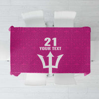 Caribbean Cricket Barbados Custom Tablecloth Strike of the Tridents Pink Fury - Wonder Print Shop