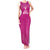 Caribbean Cricket Barbados Custom Tank Maxi Dress Strike of the Tridents Pink Fury - Wonder Print Shop
