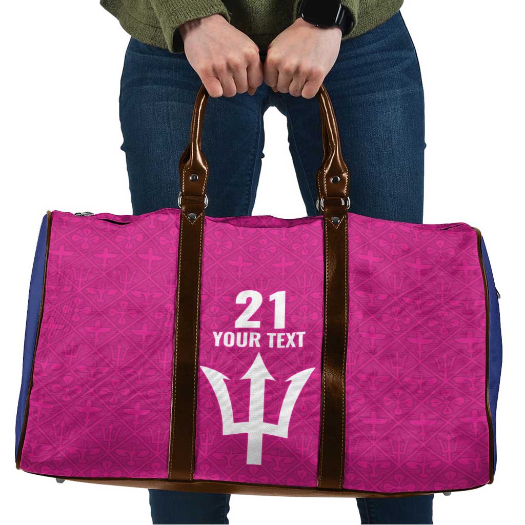 Caribbean Cricket Barbados Custom Travel Bag Strike of the Tridents Pink Fury - Wonder Print Shop