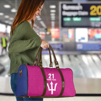 Caribbean Cricket Barbados Custom Travel Bag Strike of the Tridents Pink Fury - Wonder Print Shop