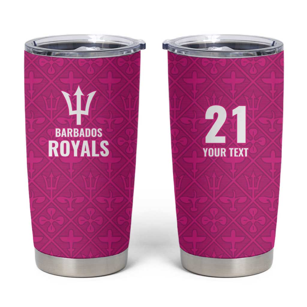 Caribbean Cricket Barbados Custom Tumbler Cup Strike of the Tridents Pink Fury - Wonder Print Shop