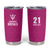 Caribbean Cricket Barbados Custom Tumbler Cup Strike of the Tridents Pink Fury - Wonder Print Shop