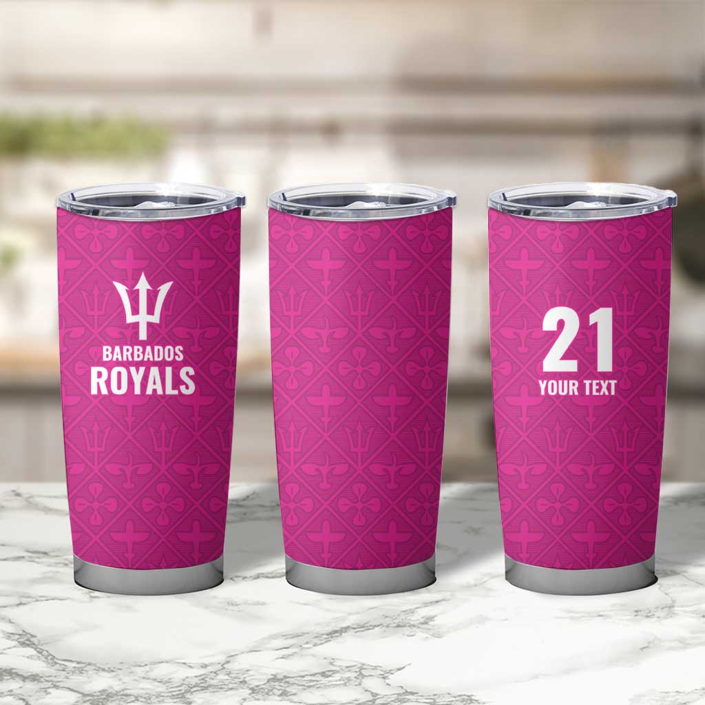 Caribbean Cricket Barbados Custom Tumbler Cup Strike of the Tridents Pink Fury - Wonder Print Shop