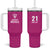 Caribbean Cricket Barbados Custom Tumbler With Handle Strike of the Tridents Pink Fury - Wonder Print Shop