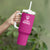 Caribbean Cricket Barbados Custom Tumbler With Handle Strike of the Tridents Pink Fury - Wonder Print Shop