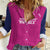 Caribbean Cricket Barbados Custom Women Casual Shirt Strike of the Tridents Pink Fury - Wonder Print Shop