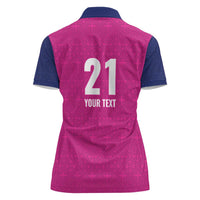 Caribbean Cricket Barbados Custom Women Polo Shirt Strike of the Tridents Pink Fury - Wonder Print Shop