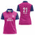 Caribbean Cricket Barbados Custom Women Polo Shirt Strike of the Tridents Pink Fury - Wonder Print Shop