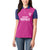 Caribbean Cricket Barbados Custom Women Polo Shirt Strike of the Tridents Pink Fury - Wonder Print Shop