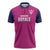 Caribbean Cricket Barbados Custom Zipper Polo Shirt Strike of the Tridents Pink Fury - Wonder Print Shop