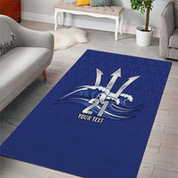 Caribbean Cricket Barbados Custom Area Rug Trident Champion’s Wave - Wonder Print Shop