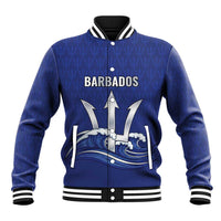 Caribbean Cricket Barbados Custom Baseball Jacket Trident Champion’s Wave - Wonder Print Shop