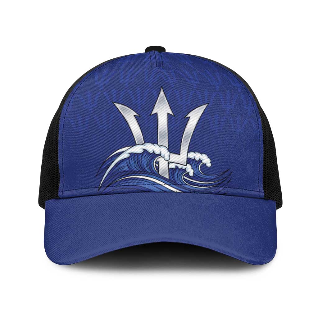 Caribbean Cricket Barbados Custom Baseball Net Cap Trident Champion’s Wave - Wonder Print Shop