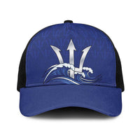 Caribbean Cricket Barbados Custom Baseball Net Cap Trident Champion’s Wave - Wonder Print Shop
