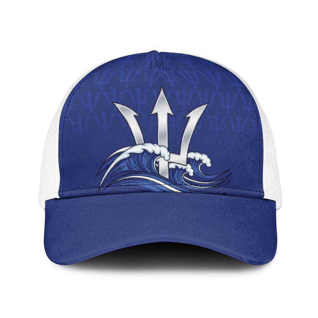 Caribbean Cricket Barbados Custom Baseball Net Cap Trident Champion’s Wave - Wonder Print Shop