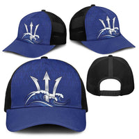 Caribbean Cricket Barbados Custom Baseball Net Cap Trident Champion’s Wave - Wonder Print Shop