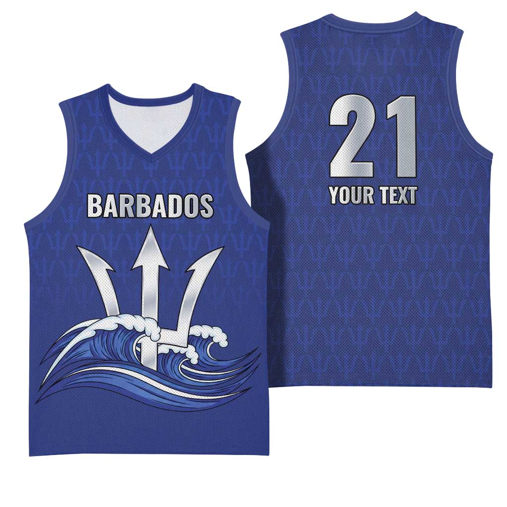 Caribbean Cricket Barbados Custom Basketball Jersey Trident Champion’s Wave - Wonder Print Shop