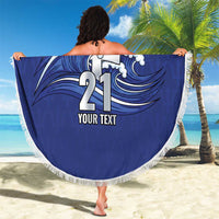 Caribbean Cricket Barbados Custom Beach Blanket Trident Champion’s Wave - Wonder Print Shop