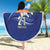 Caribbean Cricket Barbados Custom Beach Blanket Trident Champion’s Wave - Wonder Print Shop