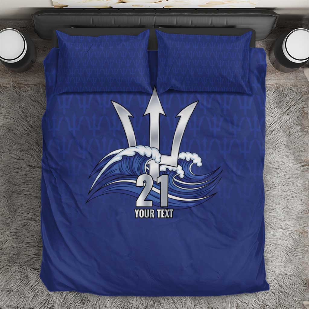 Caribbean Cricket Barbados Custom Bedding Set Trident Champion’s Wave - Wonder Print Shop