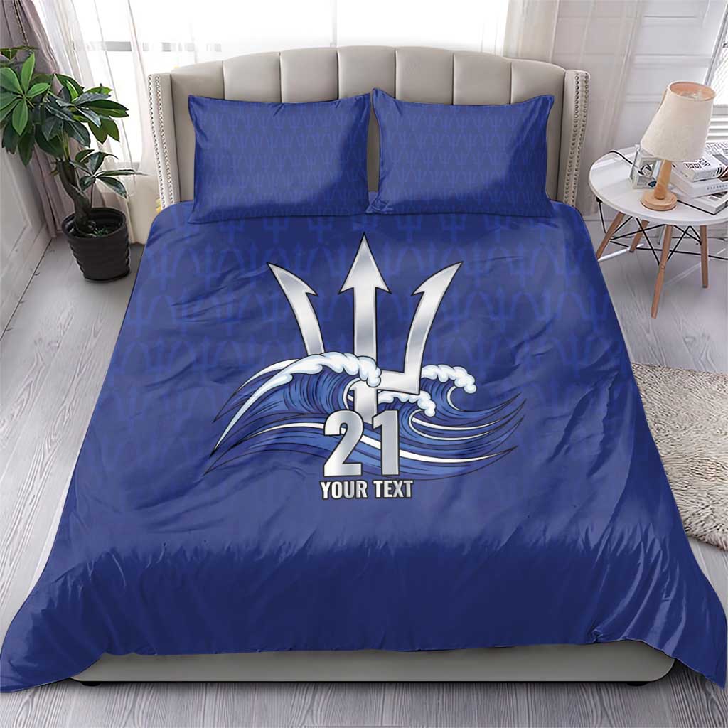 Caribbean Cricket Barbados Custom Bedding Set Trident Champion’s Wave - Wonder Print Shop
