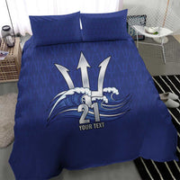 Caribbean Cricket Barbados Custom Bedding Set Trident Champion’s Wave - Wonder Print Shop