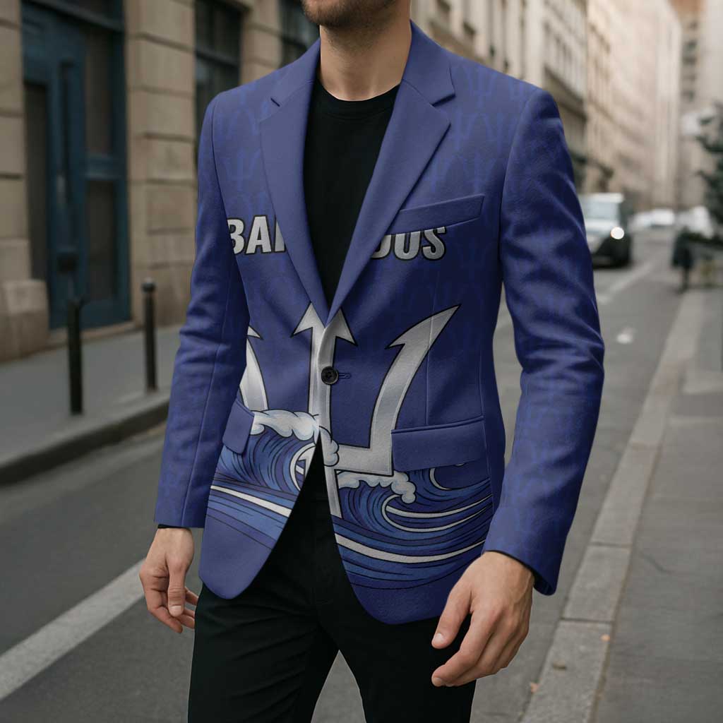 Caribbean Cricket Barbados Custom Blazer Trident Champion’s Wave - Wonder Print Shop