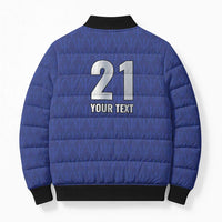 Caribbean Cricket Barbados Custom Bomber Puffer Jacket Trident Champion’s Wave - Wonder Print Shop