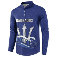 Caribbean Cricket Barbados Custom Button Sweatshirt Trident Champion’s Wave - Wonder Print Shop